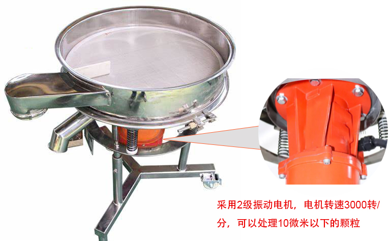 高頻篩特點：框體加高可防止?jié){液往外飛濺；加擋料板可加快排料，提高篩分效率
